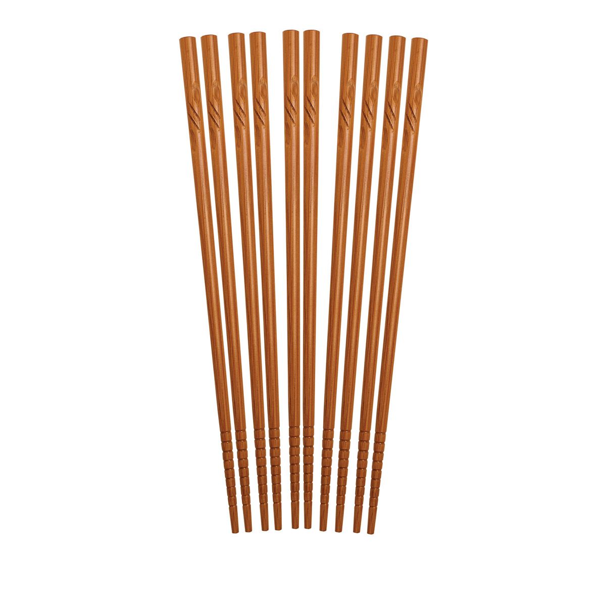 Handmade Engraved Bamboo Chopsticks Set - 5 Pairs, Eco-Friendly & Reusable for Asian Dining, Sushi, Ramen, Gift Giving & Home Kitchen Essentials