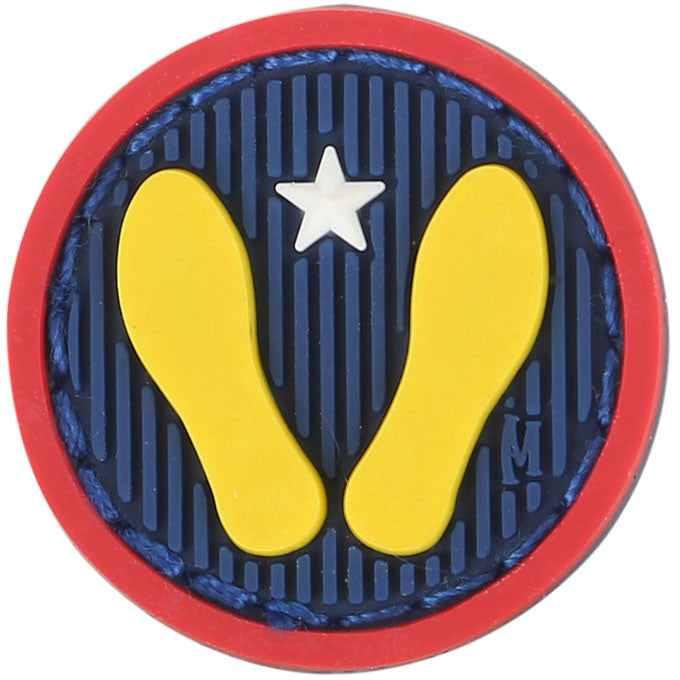 Yellow Footprints Velcro Morale Patch - Military Inspired Hook and Loop Badge for Tactical Gear, Backpacks, Hats & Uniforms - Perfect for Outdoor, Airsoft, Cosplay & Military Enthusiasts