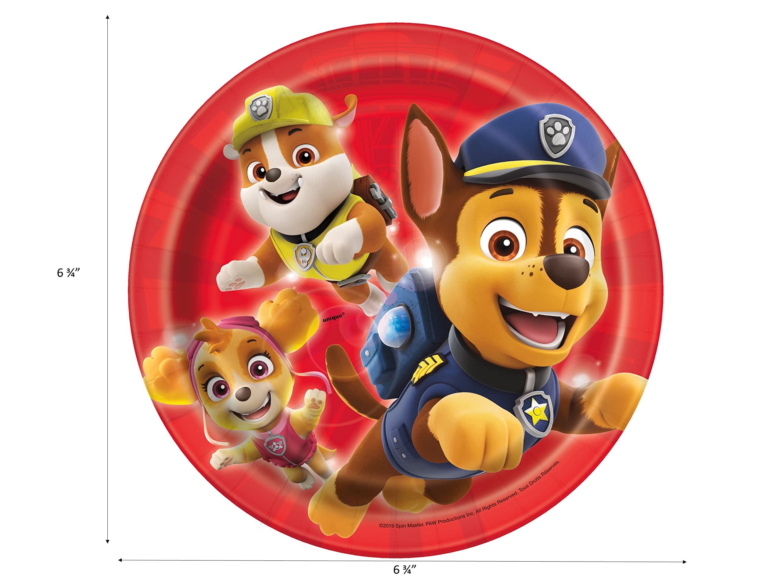Peach State Paw Patrol Party Supplies Set - 16-Piece Bundle with Cake Plates & Napkins for Kids Birthday Celebrations