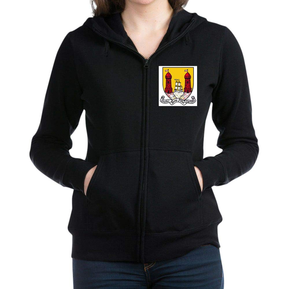 Women's Zip-Up Hoodie Sweatshirt with Cork Print - Cozy Fleece Pullover for Casual Wear, Gym, and Outdoor Activities
