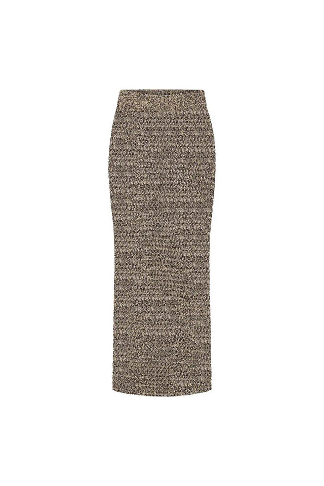 Eclipse Knit Skirt for Women - Stretchy High Waist Midi Skirt with Pockets | Perfect for Work, Date Night & Casual Outfits