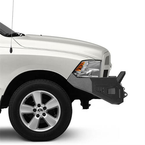 Hooke Road Full Width Front Bumper with Winch Plate for 2009-2012 Ram 1500 - Heavy Duty Off-Road Protection & Recovery Solution for Trucks