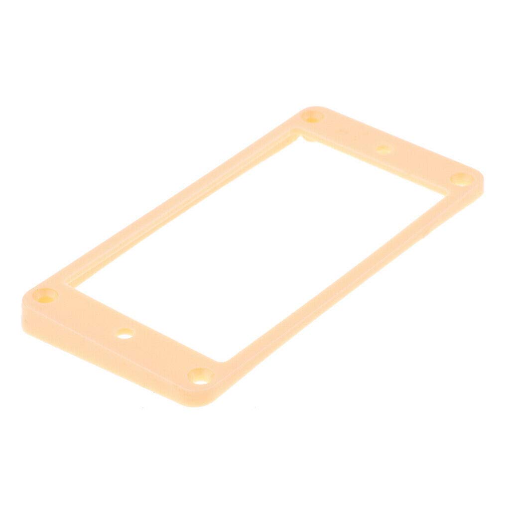 Premium Cream Curved Pickup Frames & Mounting Rings for LP Electric Guitar - Replacement Parts for Gibson Les Paul Style Guitars - Perfect for DIY Guitar Repair & Custom Upgrades