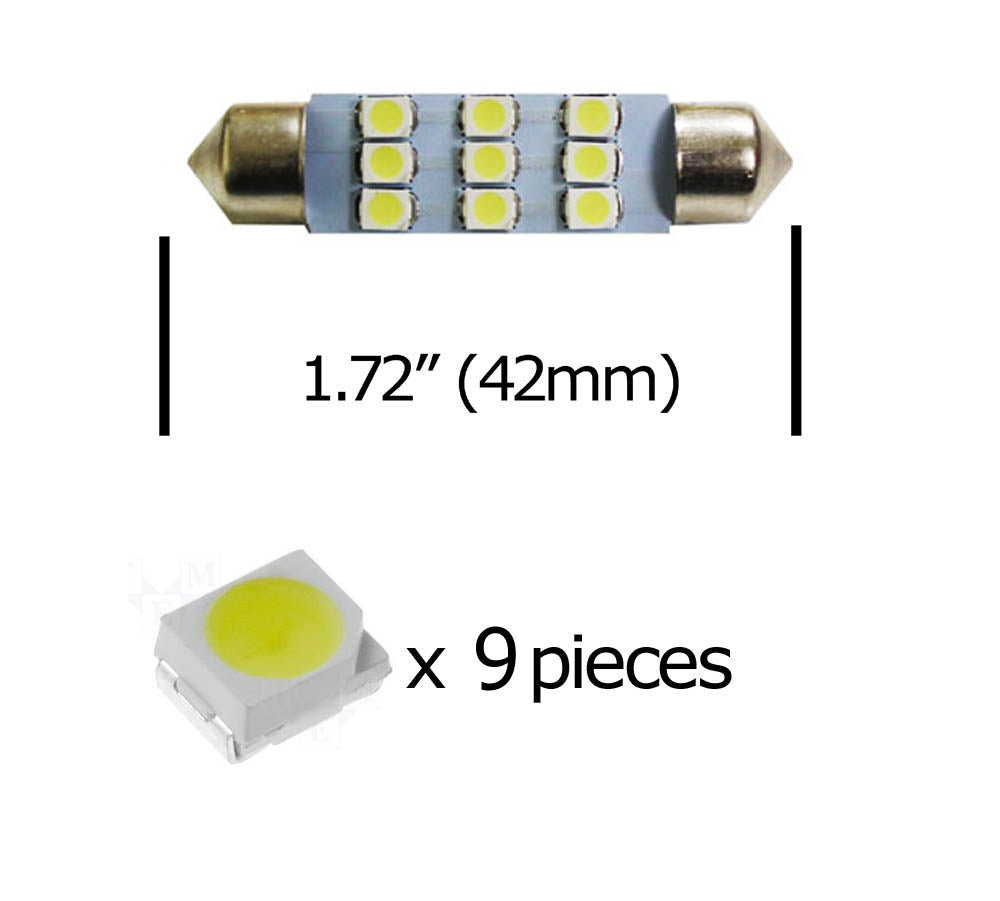 Xenon White 9SMD 1.72
