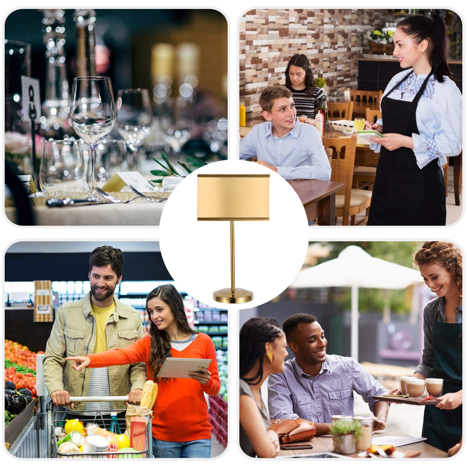 Premium Stainless Steel Business Card Holder & Table Number Stand - Durable Menu Holder for Restaurants, Buffets, Weddings & Events - Perfect for Displaying Menus, Photos, Table Numbers & Cards