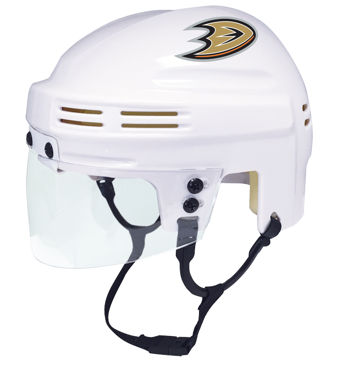 Anaheim Ducks NHL Collectible Mini Helmet with Display Stand - Official Licensed FANZ Collectibles - Perfect for Sports Memorabilia Display, Man Cave Decor & Hockey Fan Gifts