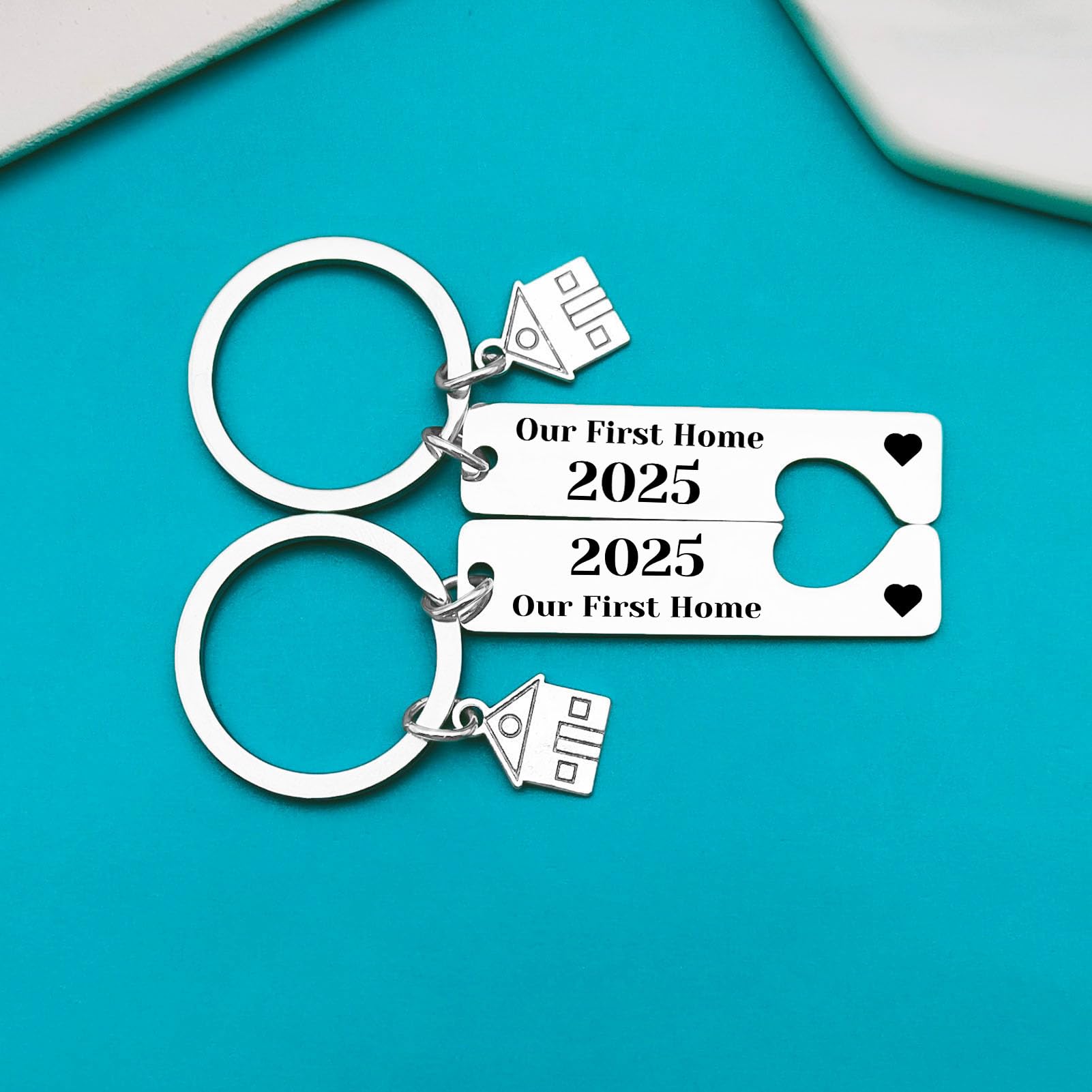 Our First Home Keychain - New Home Keychain for Couples & Friends - Thoughtful Housewarming Gift for New Homeowners - Perfect for Housewarming Parties & New Home Celebrations