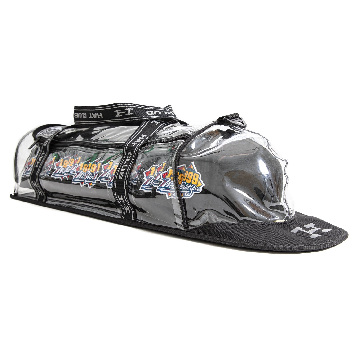 30 Cap Duffle Bag for Hat Storage - Black & Grey | Baseball Cap Organizer | Perfect for Hat Collectors & Travel Accessories