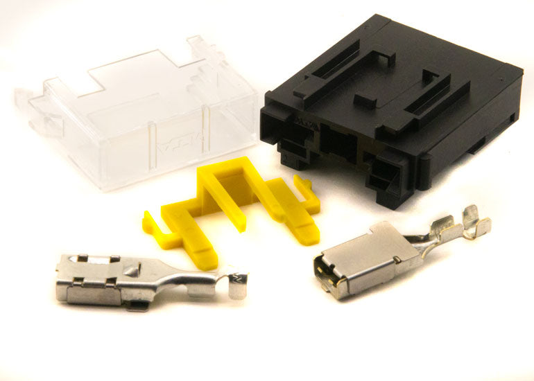 Interlocking Maxi Blade Fuse Holder - Waterproof Automotive Fuse Block with 6 Circuits - Perfect for Car, Truck, Boat & RV Electrical Systems