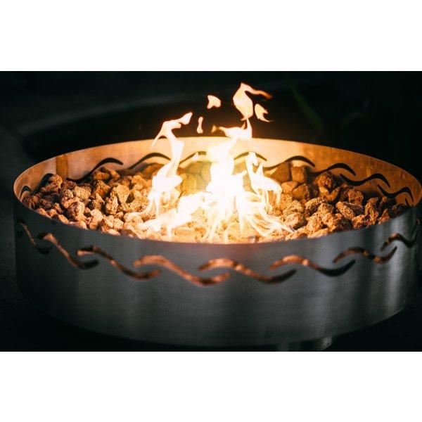 Fire Surfer Outdoor Fire Pit - Portable & Durable Steel Fire Bowl for Backyard, Camping, and Beach Bonfires - Perfect for Roasting Marshmallows & Relaxing Under the Stars