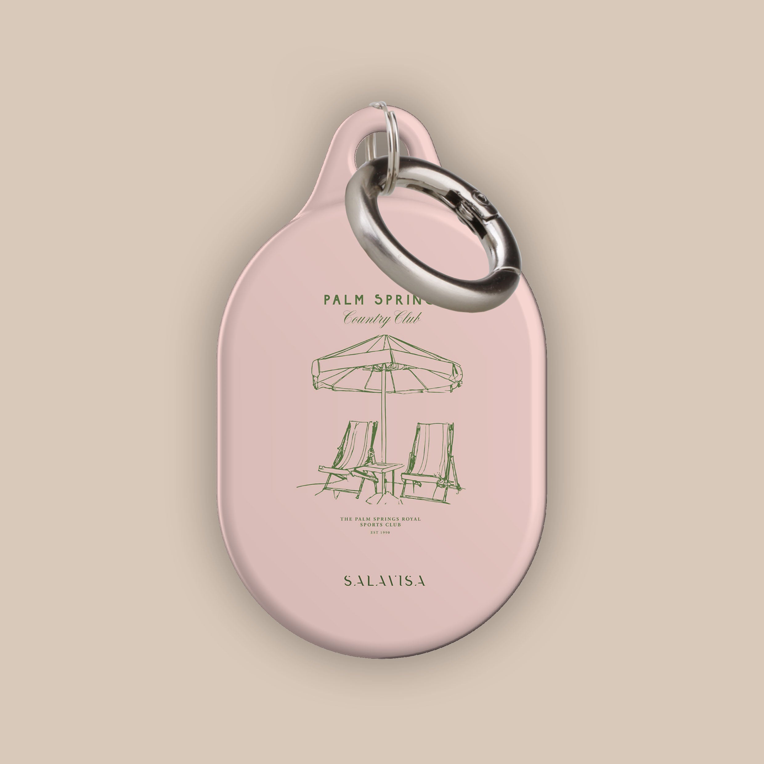 Palm Springs AirTag Holder - Premium Leather Keychain for Apple AirTag - Perfect for Travel, Luggage, Wallets & Keys Tracking