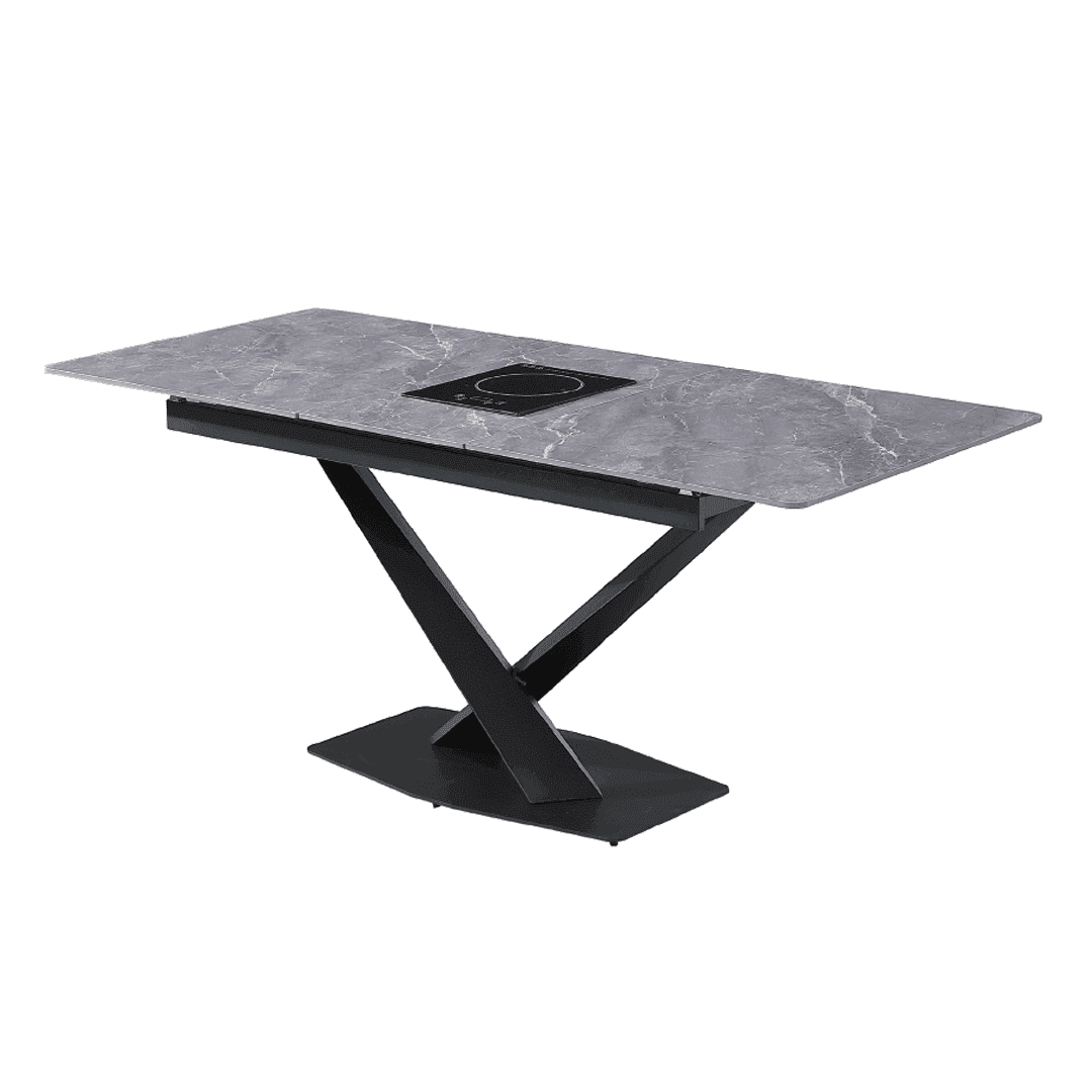 Izar Extendable Dining Table 180 to 220cm - Expandable Wooden Table for Large Families & Entertaining - Perfect for Dining Rooms, Kitchens & Open Concept Spaces