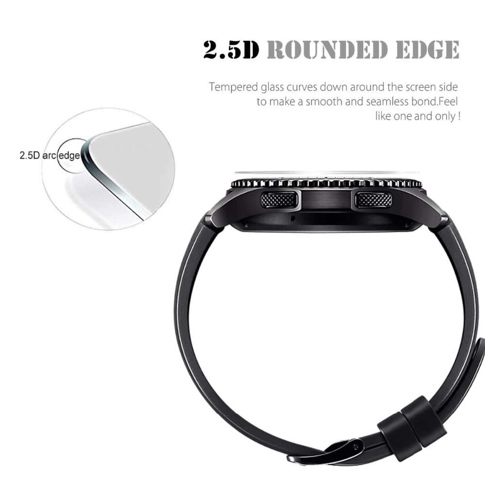 Premium ZRL 9H Hardness 2.5D Tempered Glass Screen Protector for Samsung Gear S3 Smartwatch - Anti-Scratch, Bubble-Free Protection for Workouts, Outdoor Activities & Daily Use