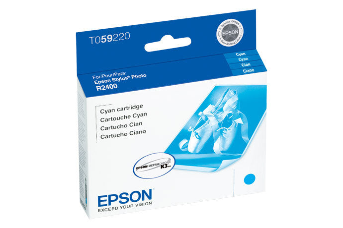 Epson T059220 R2400 Ink Cartridge - Cyan High-Quality Printer Ink for Epson Stylus Photo R2400 - Perfect for Photo Printing & Graphic Design