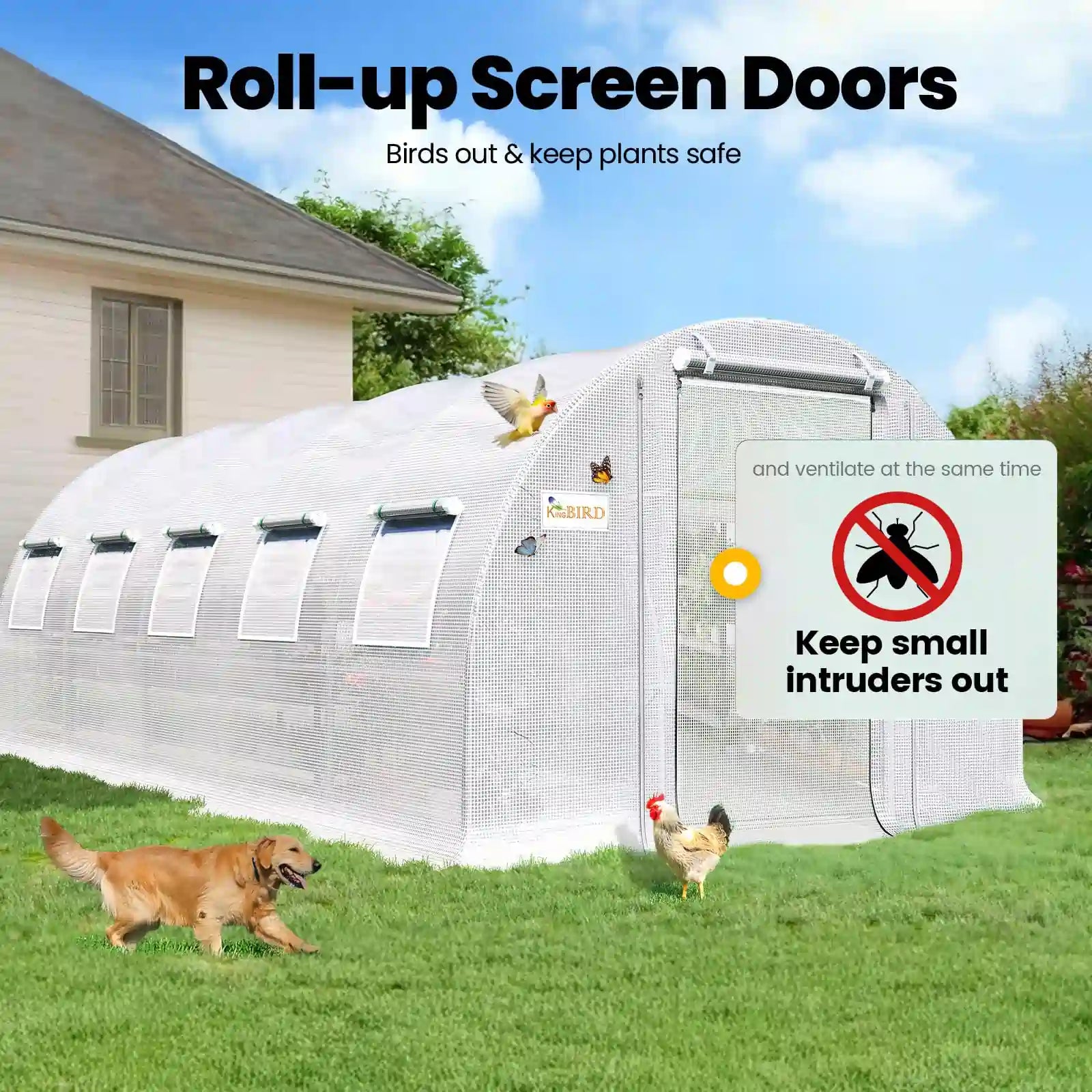 Premium Heavy Duty Large Walk-in Greenhouse for Plants & Vegetables - Durable Outdoor Gardening Shelter for Year-Round Growing