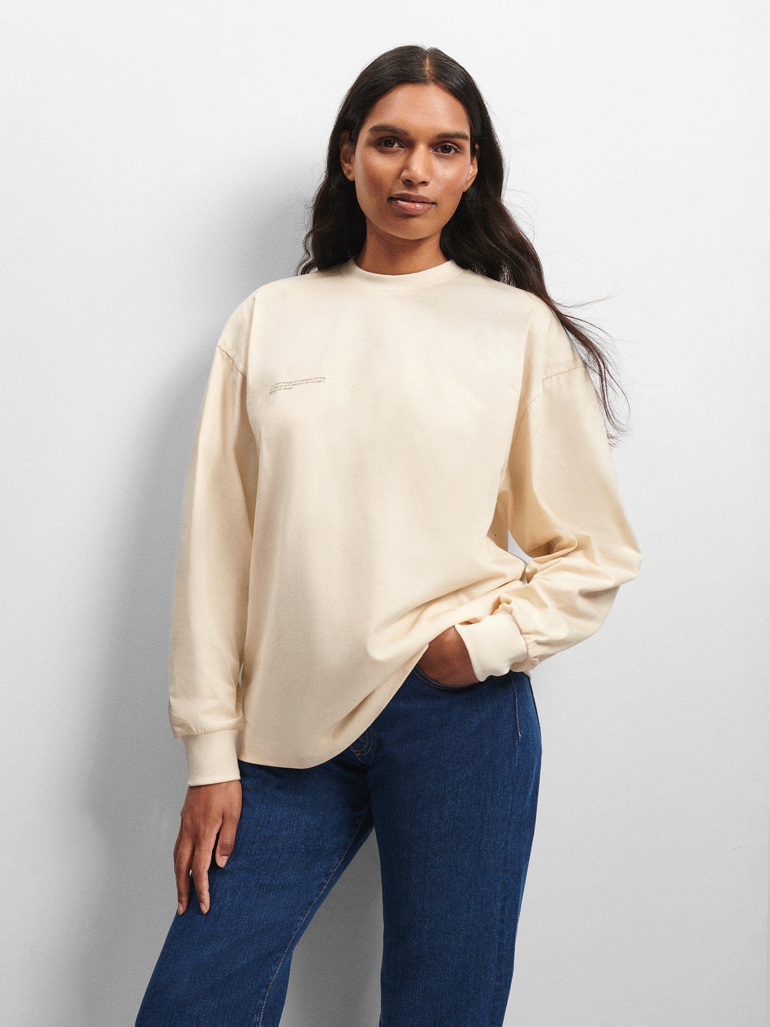 Women's 365 Midweight Long Sleeve T-Shirt - Undyed Organic Cotton - Comfortable Casual Wear for Everyday & Layering