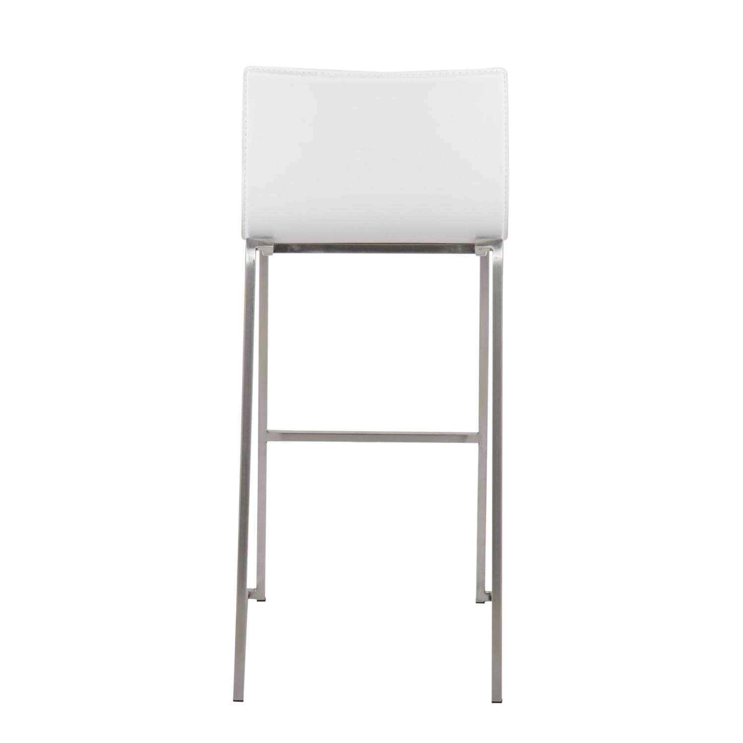 LumiSource Mara Bar Stool Set of 2 - Modern Counter Height Bar Chairs with Back Support - Perfect for Kitchen Island, Breakfast Nook & Home Bar Decor