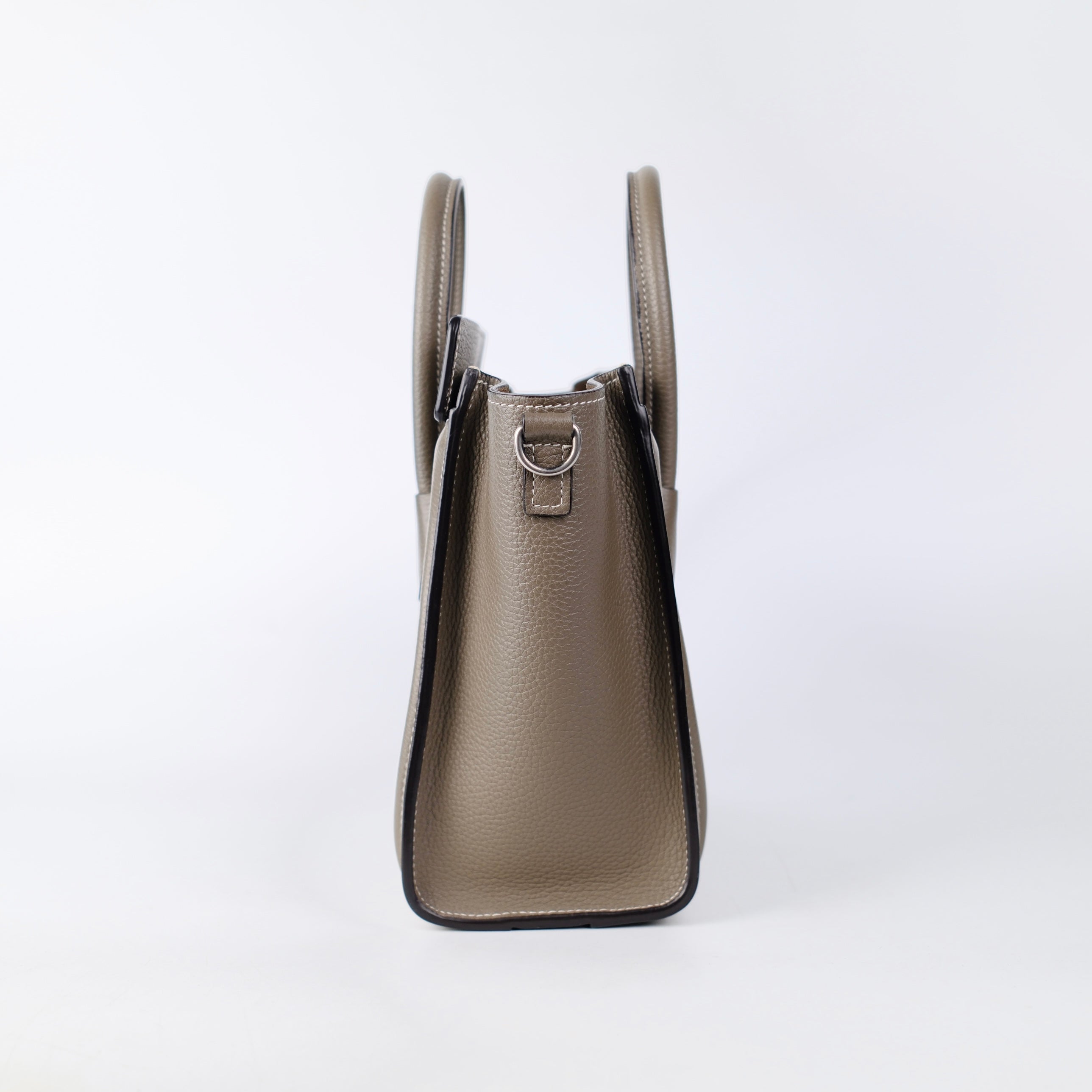 Celine Luggage Nano Bag in Taupe Calfskin Leather - Stylish & Durable Handbag for Women, Perfect for Work, Travel & Everyday Use