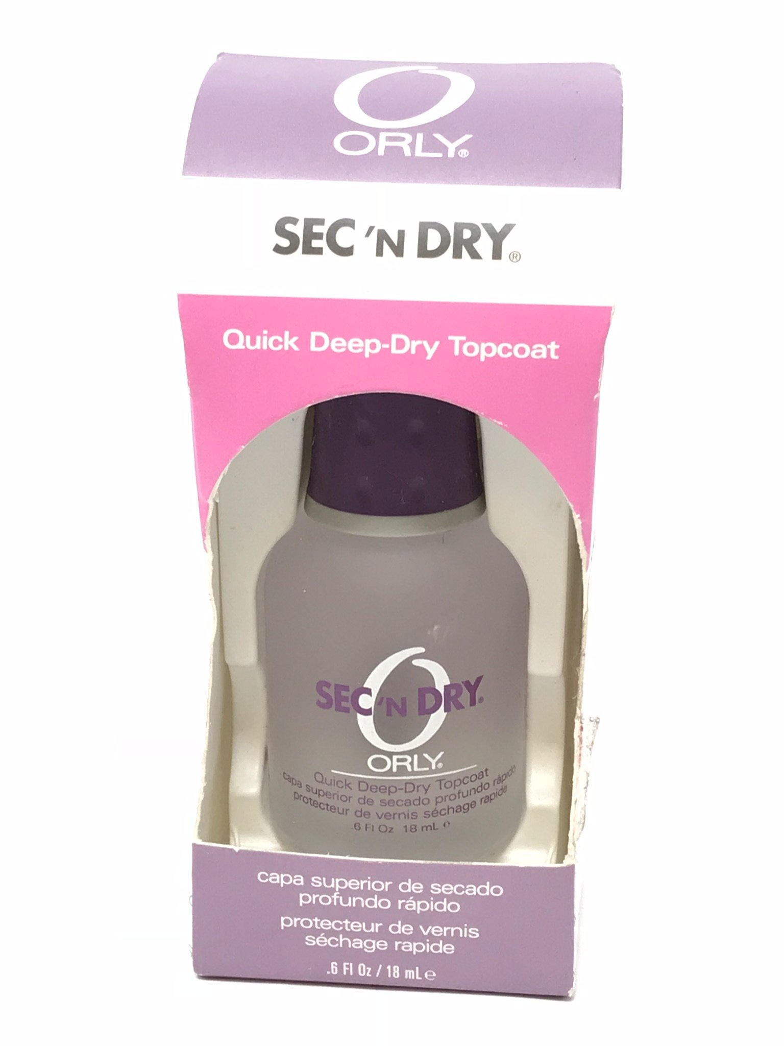 Orly Sec'n Dry Quick-Dry Topcoat 18ml - Fast Nail Polish Dryer for Salon & Home