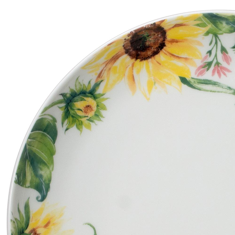 24-Piece Sunflower Dinnerware Set for 6 - Modern Floral Tableware for Family Dinners, Parties & Everyday Use