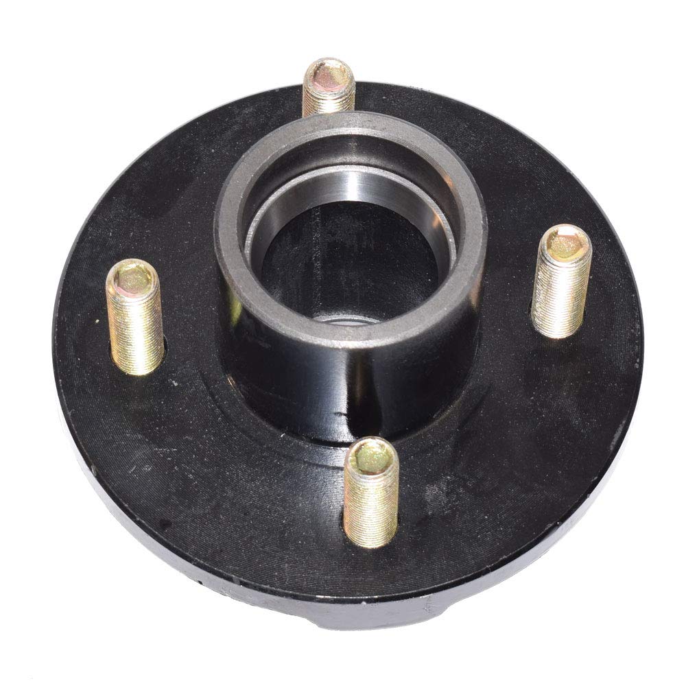 BT-100-04-A-BBC Trailer Hub Assembly - 1 Inch Inner Diameter Bearings with Chrome Bearing Protectors & Brass - Perfect for Boat Trailers, Utility Trailers & RV Maintenance