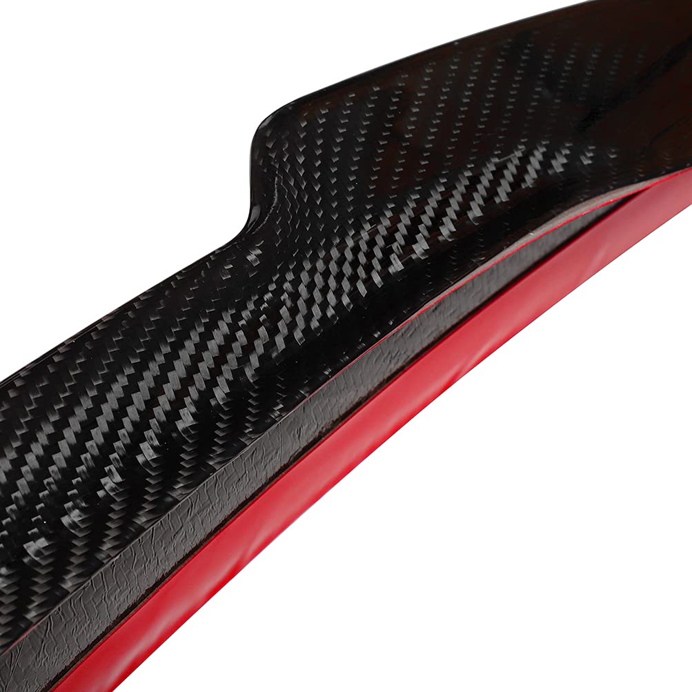 Carbon Fiber Rear Trunk Lip Spoiler for 2014-2020 Models - Glossy Black Boot Wing Tail Deck Spoiler | Enhance Style & Aerodynamics for Sedans & Coupes