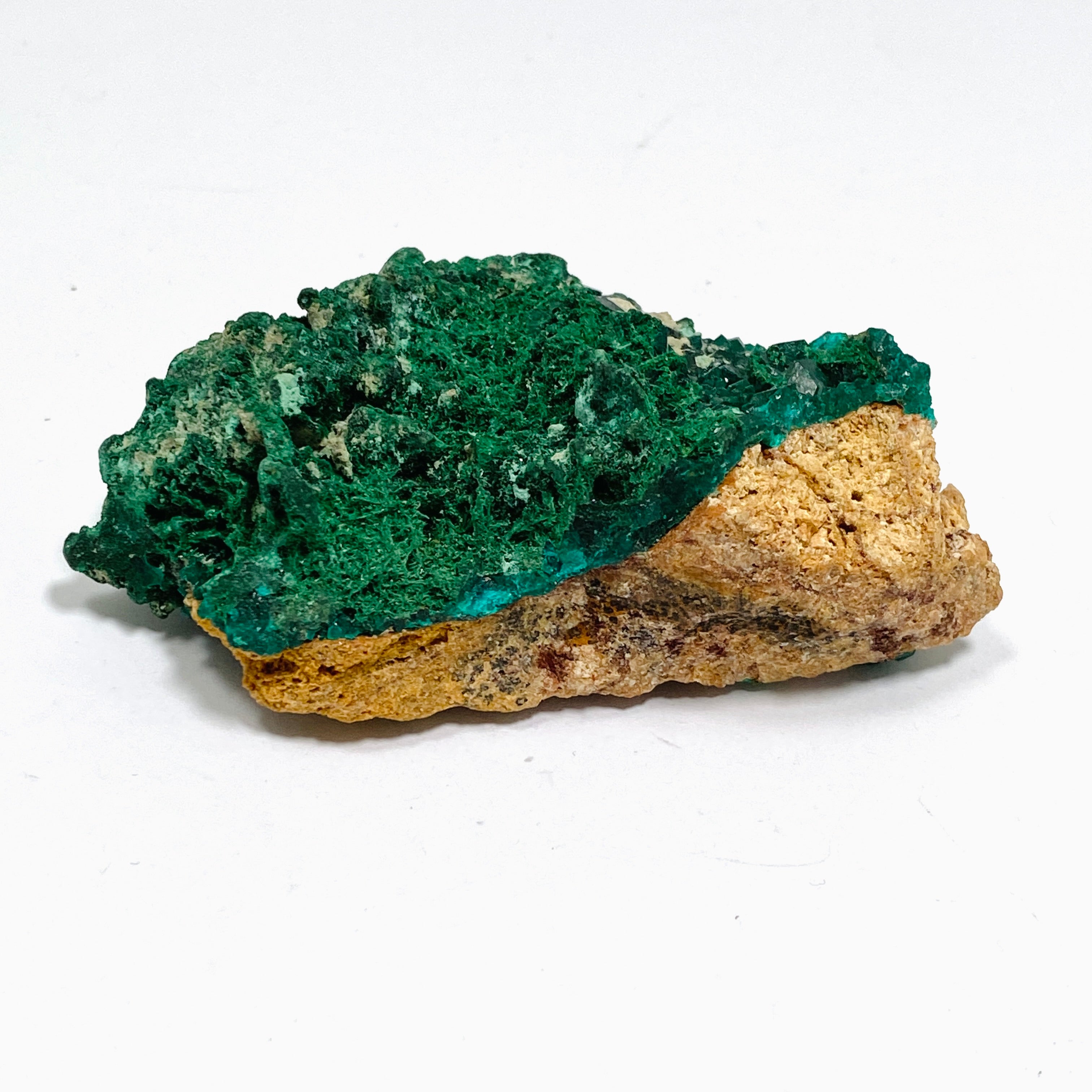 Natural Dioptase and Malachite Crystal Specimen from Congo - CR3745 | Mineral Collection, Healing Crystals, Geology Display, Home Decor