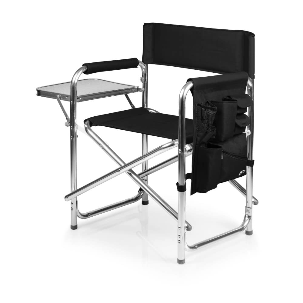 PICNIC TIME NCAA California Bears Folding Sports Chair with Side Table - Portable Beach & Camping Chair for Adults - Perfect for Tailgating, Outdoor Events & Picnics