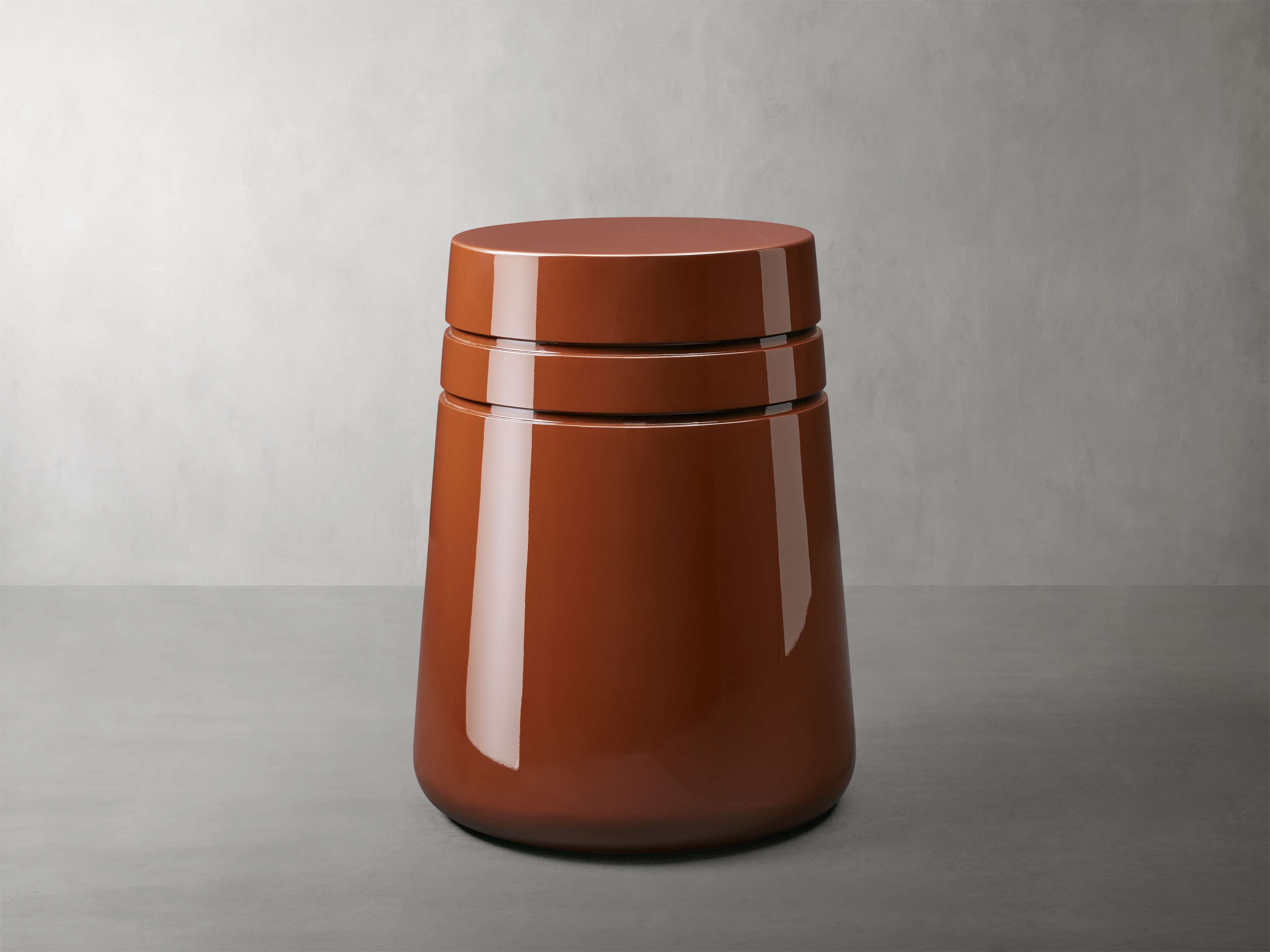 August Lacquer Stool - Elegant Handcrafted Wooden Stool with Glossy Lacquer Finish - Perfect for Home Decor, Living Room, Bedroom & Office Seating
