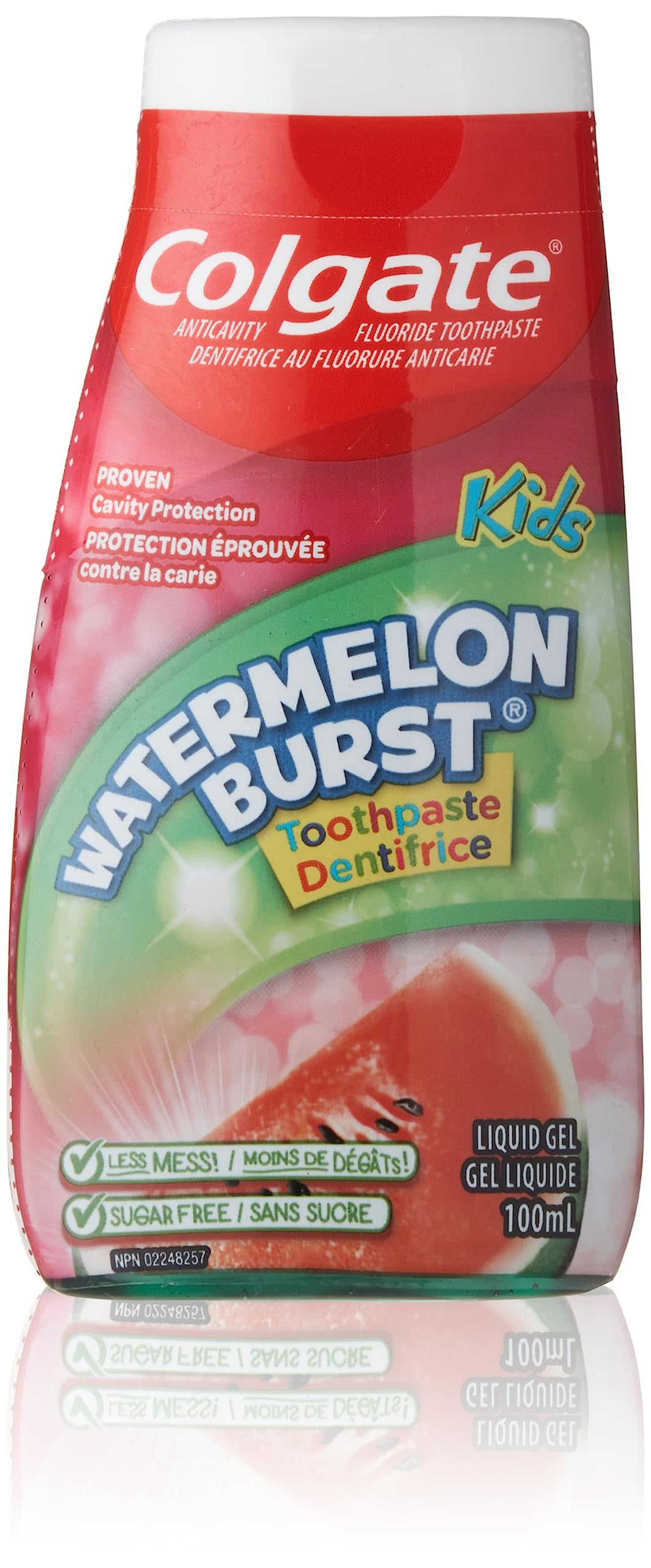 Colgate Kids Toothpaste - Watermelon Burst Flavor (100mL, Pack of 1) | Fluoride Toothpaste for Kids with Anticavity Protection, Enamel Strengthening & Teeth Whitening | Gentle & Fun Toothpaste for Children's Daily Oral Care