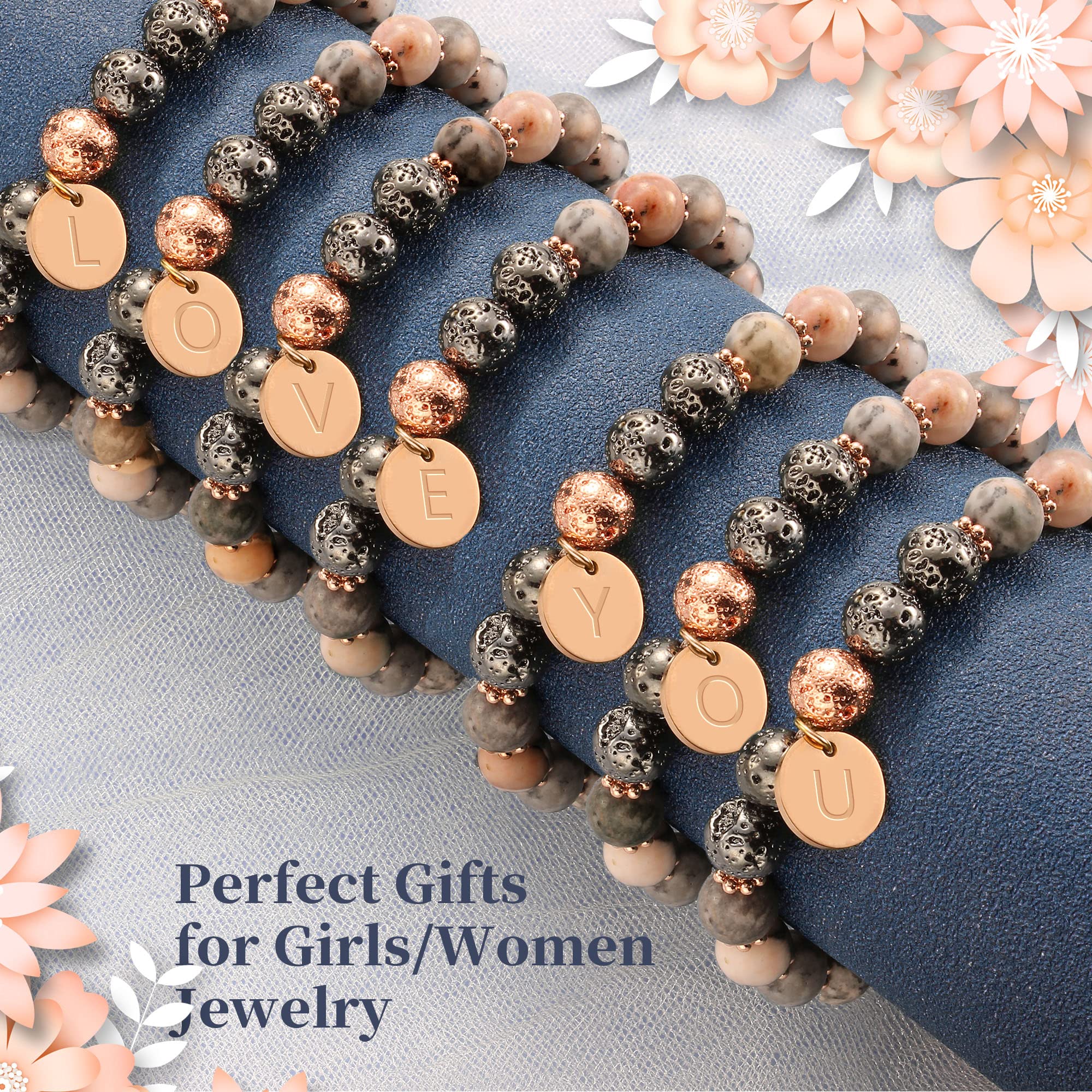 Personalized Initial Beaded Bracelets for Women - A-Z Letter Jewelry for Best Friend, Wife, Girlfriend, Sister, Daughter | Graduation, Birthday, Valentine's Day, Mother's Day & Christmas Gifts | Perfect for Everyday Wear, Special Occasions and Thoughtful Surprises