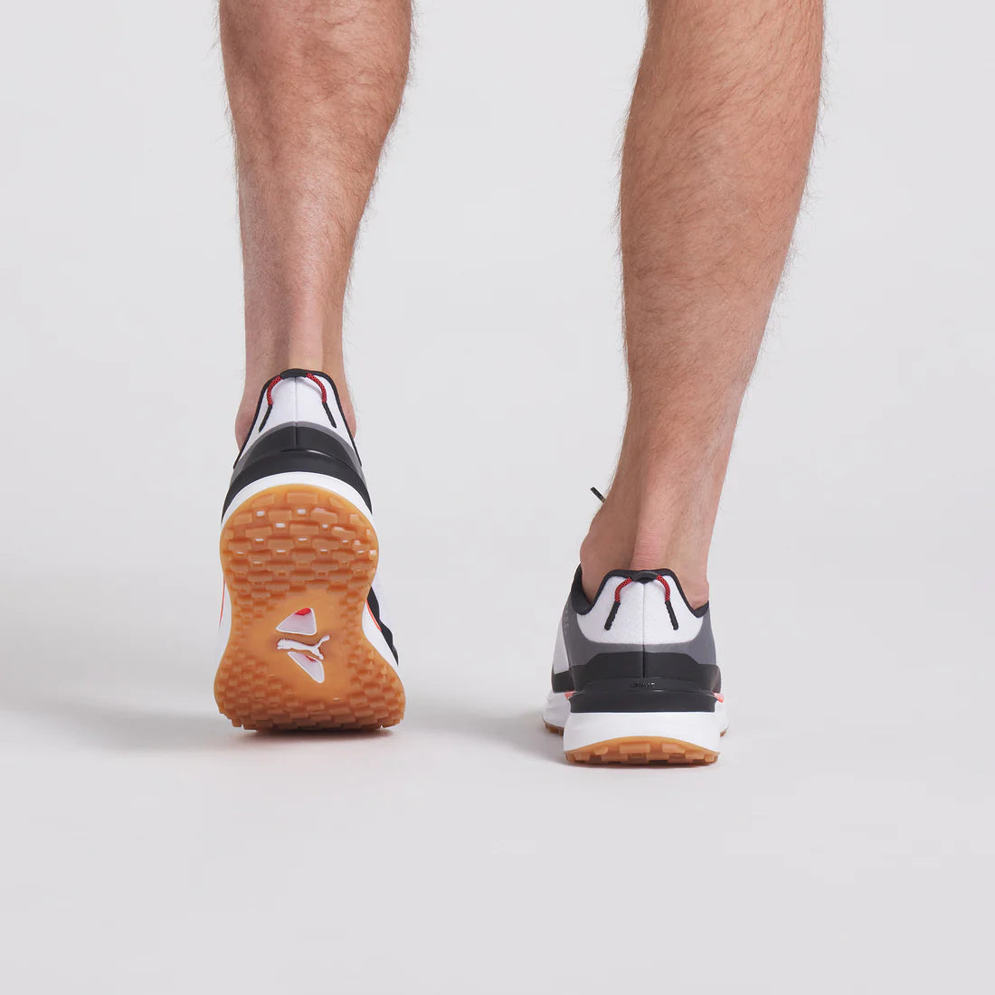 Puma Ignite Elevate X Spikeless Golf Shoes for Men - White/Black - Comfortable & Lightweight Design for Walking the Course