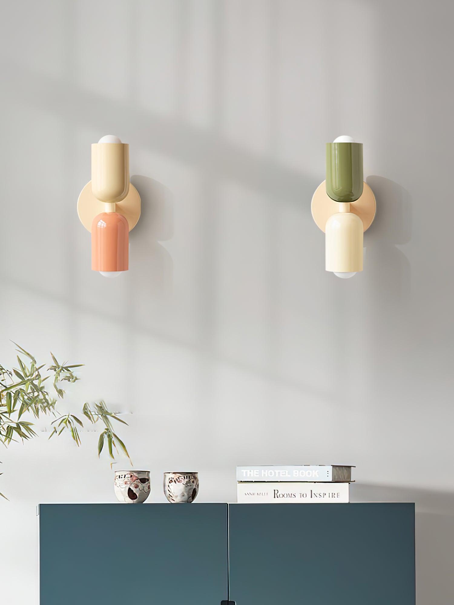 Double Plug In Wall Lamp - Modern USB & Outlet Night Light for Bedroom, Nursery, Hallway - Adjustable Brightness & Energy Efficient