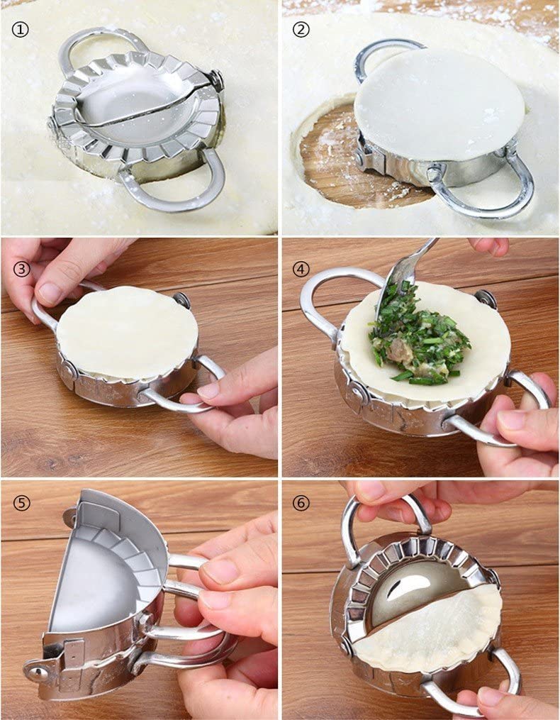 Stainless Steel Dumpling Maker Machine - Dough Press for Ravioli, Pierogi & More | Perfect for Home Cooking, Restaurants & Meal Prep