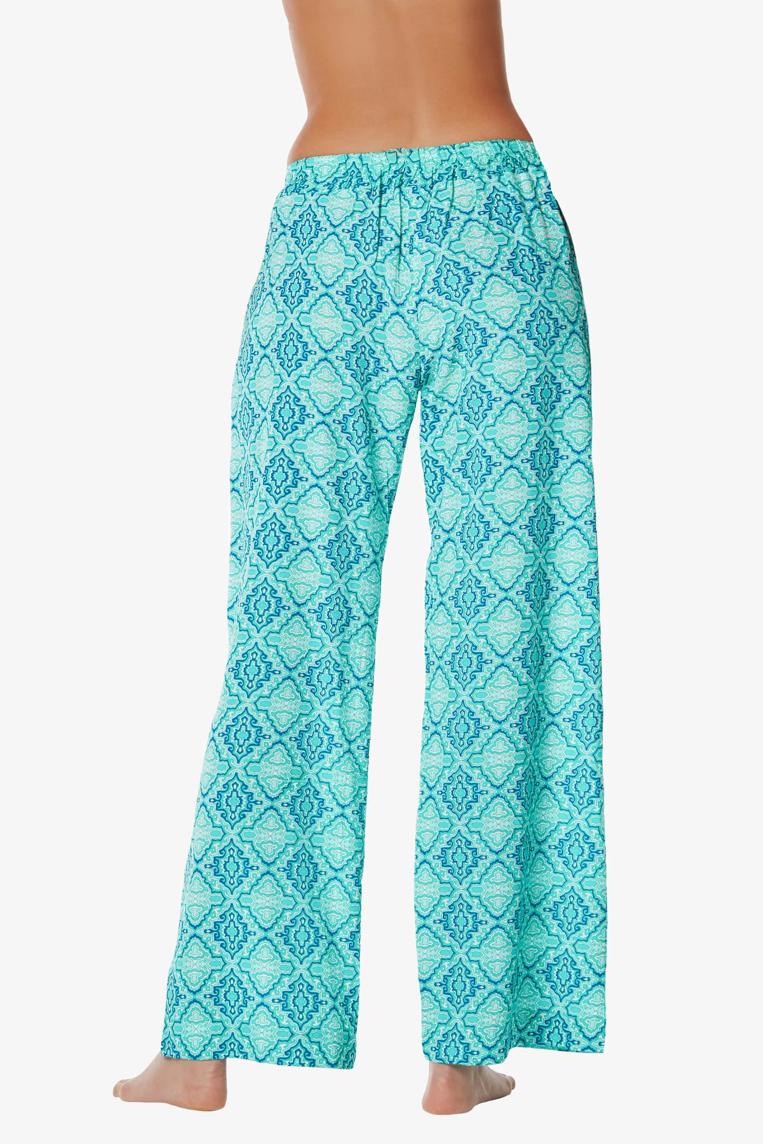 Seaside Pant - Marbella Tile Print Beach Pants for Women | Comfortable & Stylish Summer Wear | Perfect for Vacations, Poolside Lounging & Beach Outings