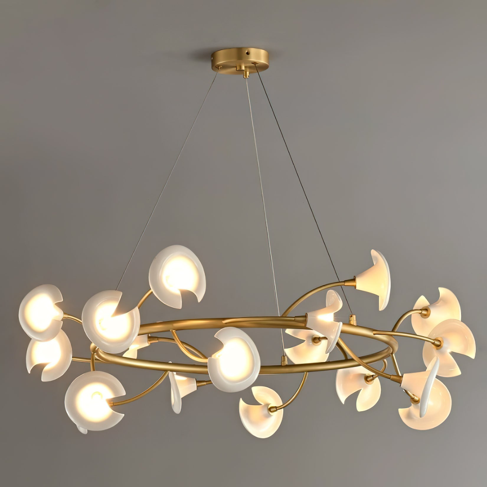 Elegant Cerisium Blossom Crystal Chandelier - Modern Floral Ceiling Light Fixture for Dining Room, Bedroom & Living Room Decor