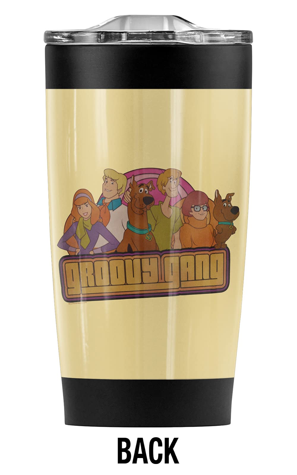 Scooby-Doo Groovy Gang 20 oz Stainless Steel Tumbler - Vacuum Insulated Travel Mug with Leakproof Sliding Lid | Double Wall Coffee Cup for Hot & Cold Drinks | Perfect for Office, School, Camping & Road Trips