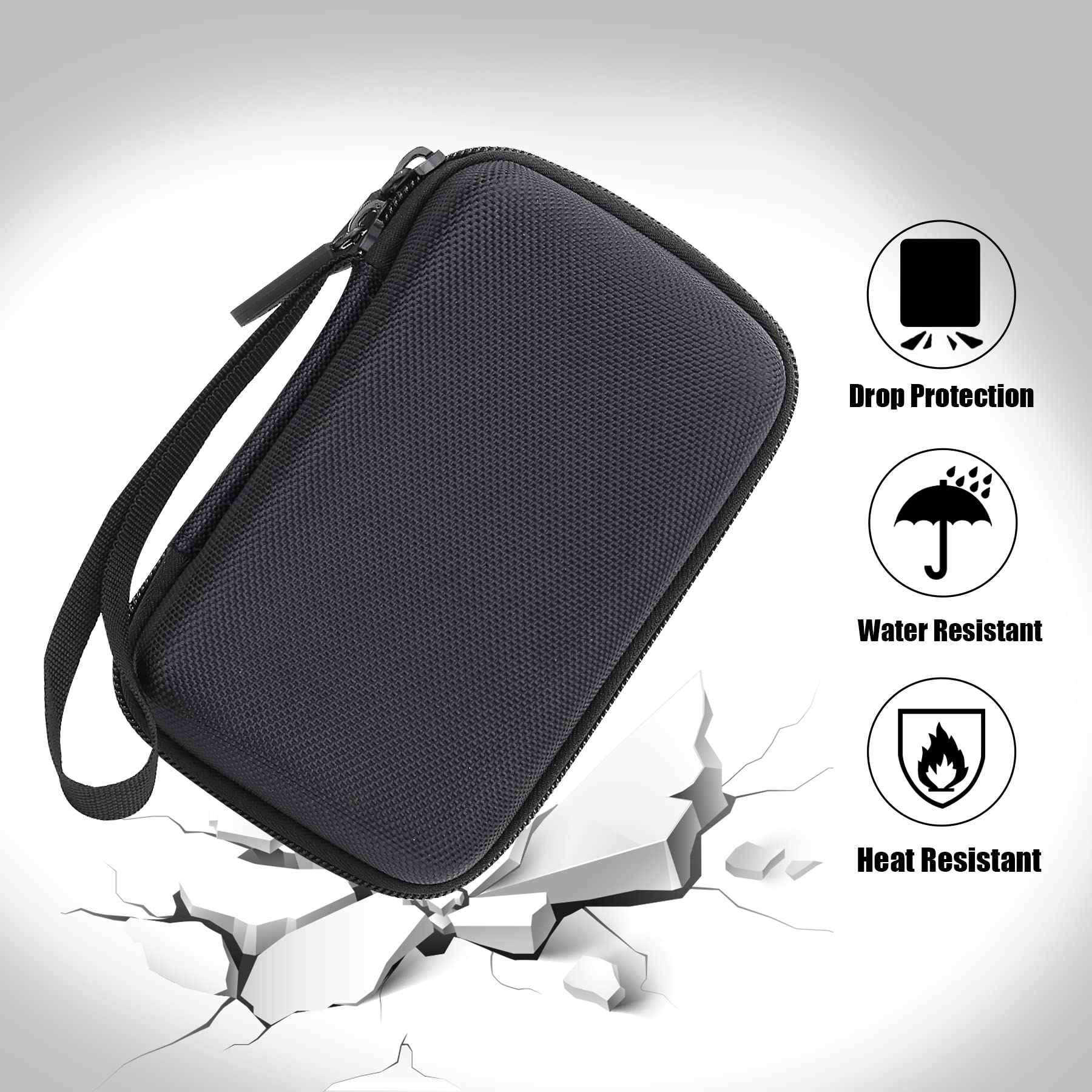 Aenllosi Hard Storage Case for Phomemo D30 Bluetooth Mini Label Printer - Protective Cover, Travel & Office Organizer (Black) - Perfect for Home, Office & On-the-Go Labeling Needs