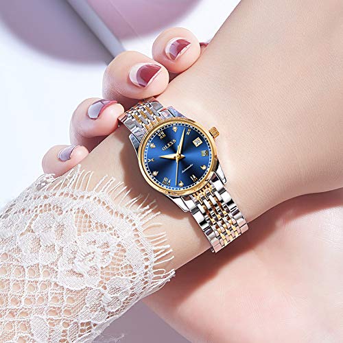 L6602: Two tone band & Blue dial