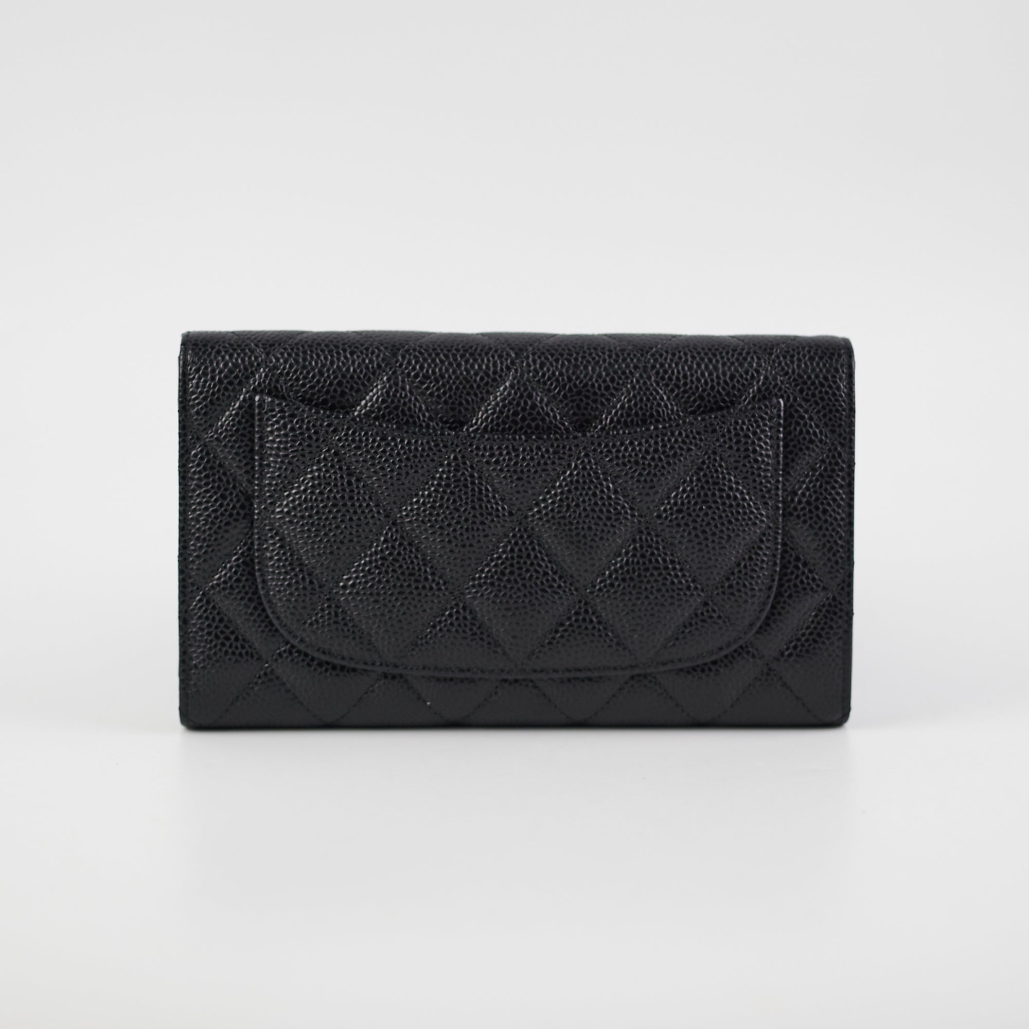 Chanel Long Black Caviar Leather Wallet for Women | Luxury Designer Card Holder & Money Organizer | Perfect for Everyday Use, Travel & Special Occasions