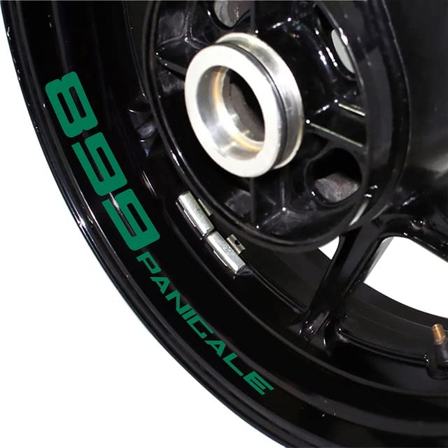 Ducati 899 Panigale Reflective Motorcycle Wheel Rim Decal Kit - Waterproof Tire Stickers for Enhanced Night Visibility (Orange) - Perfect for Street Bikes, Safety Riding & Custom Bike Decoration