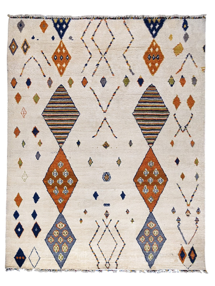 Premium Handmade Neris Berber Wool Rug - 10.8 x 7.8 Feet - Soft & Durable Moroccan Style Area Rug for Living Room, Bedroom & Home Decor