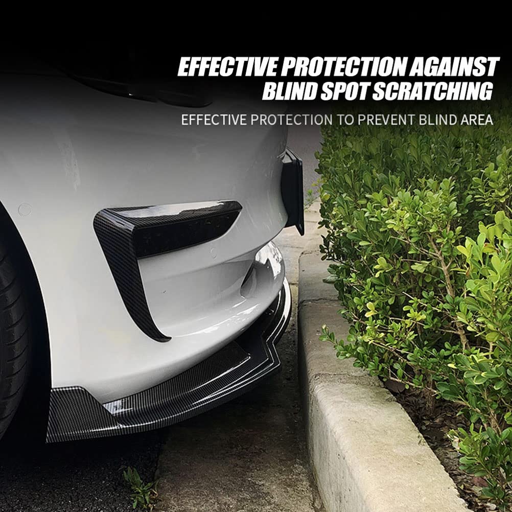 2017-2023 Tesla Model 3 Front Bumper Lip Spoiler - ABS Gloss Carbon Fiber Chin Splitter Protector | Enhances Aerodynamics & Sporty Look | Perfect for Car Enthusiasts & Performance Upgrades