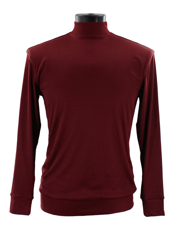Bassiri Women's Long Sleeve High Neck T-Shirt 632 - Soft Stretchy Casual Top for Everyday Wear, Work & Layering | Plum Purple Color