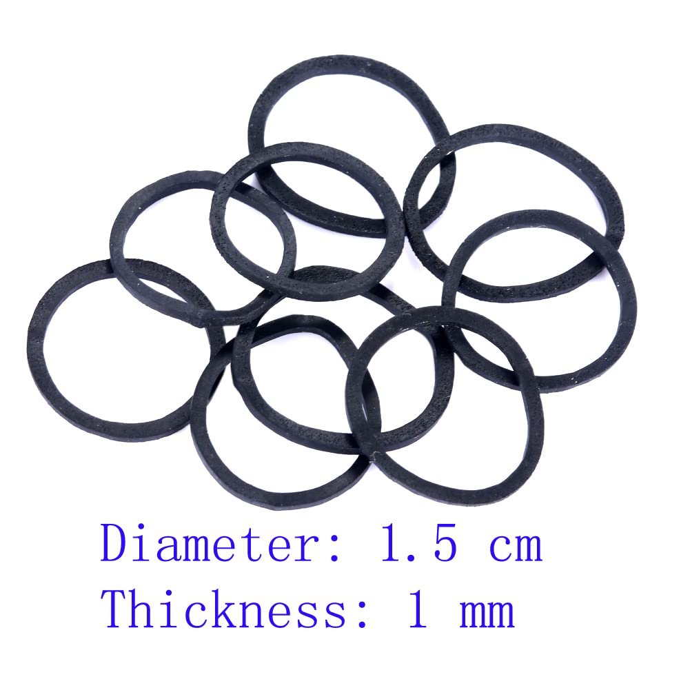 BEBEEPOO 100pcs Black Elastic Hair Bands - Soft Mini Hair Rubber Bands with Storage Box, Reusable Hair Ties for Women & Girls - Perfect for Braiding, Ponytails & Hairstyling (100 Count, Black)