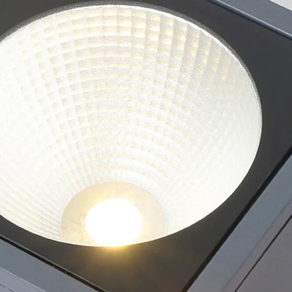 Square Prism LED Modern Flush Mount Ceiling Light - Energy Efficient Dimmable Lighting for Living Room, Bedroom, Kitchen & Office