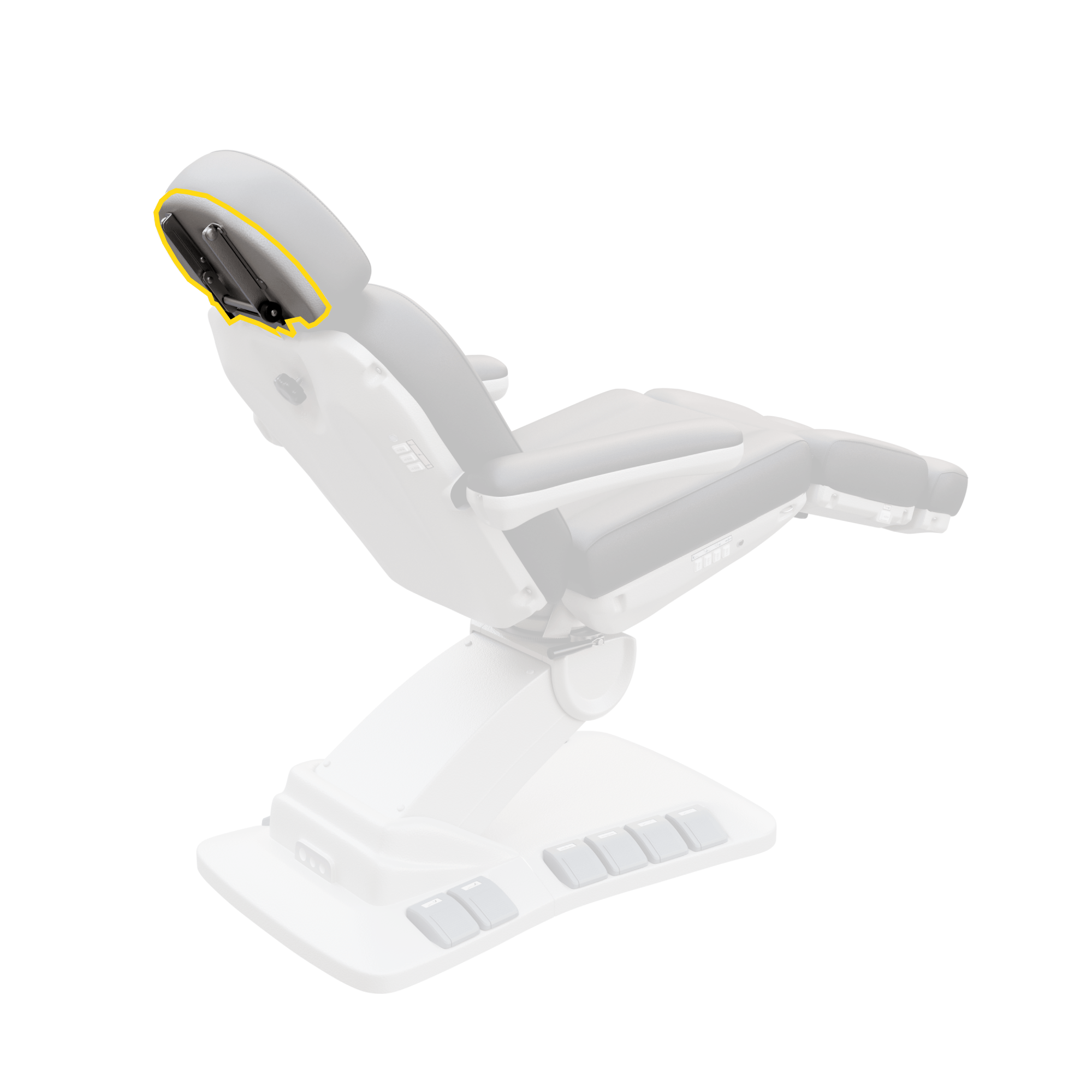 2246EB Treatment Chair Headrest - Durable Plastic Replacement for Medical & Spa Use - Perfect for Chiropractic, Massage & Therapy Sessions