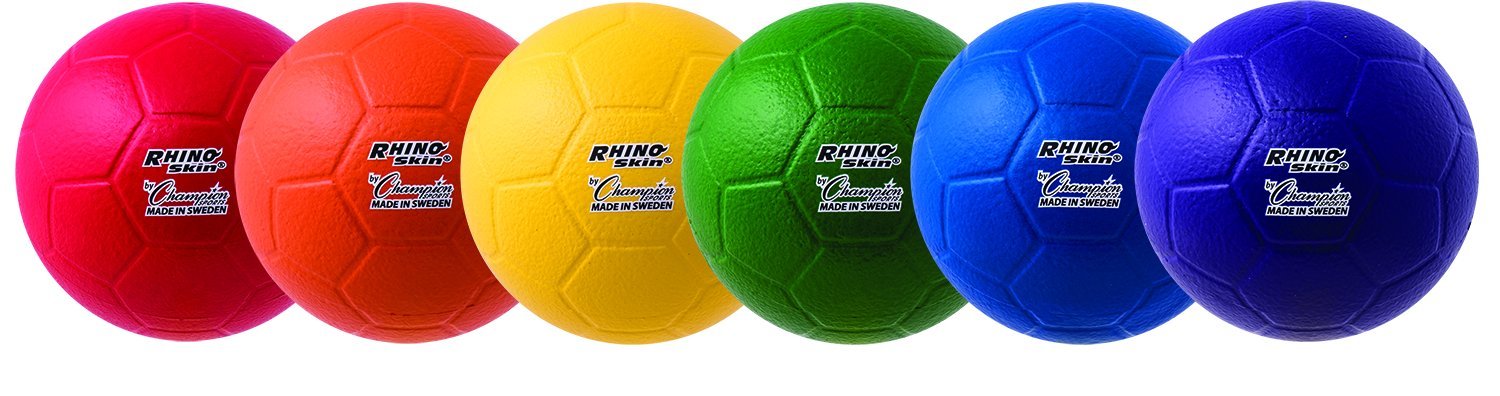 Champion Sports Rhino Skin Soccer Ball Set - Durable Match & Training Soccer Ball for Youth & Adults - Perfect for Games, Practice & Backyard Play