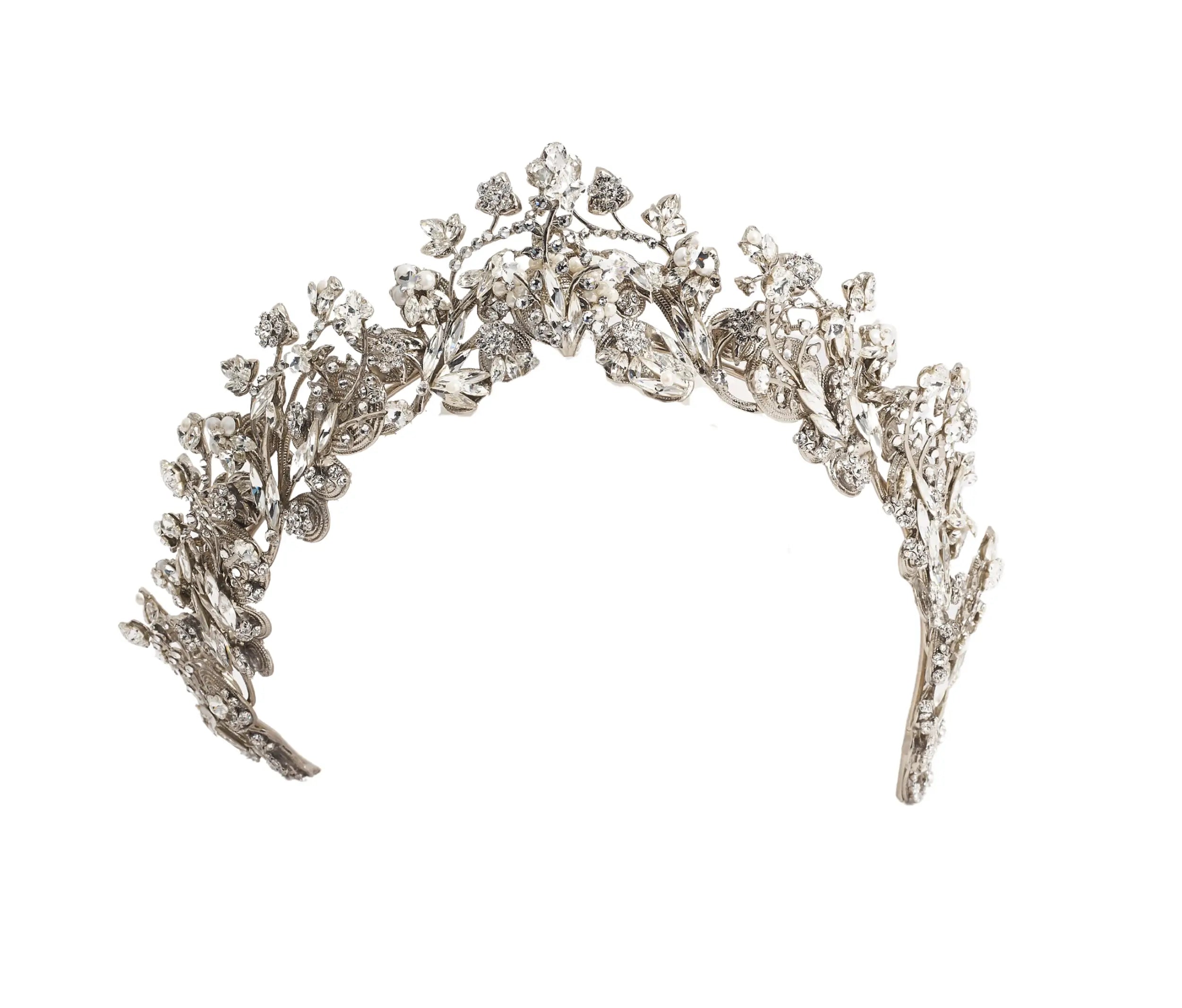 Gianna Crown - Elegant Rhinestone Tiara for Women, Bridal Headpiece, Prom Queen Accessory, Birthday Party Decor, Wedding & Special Occasions