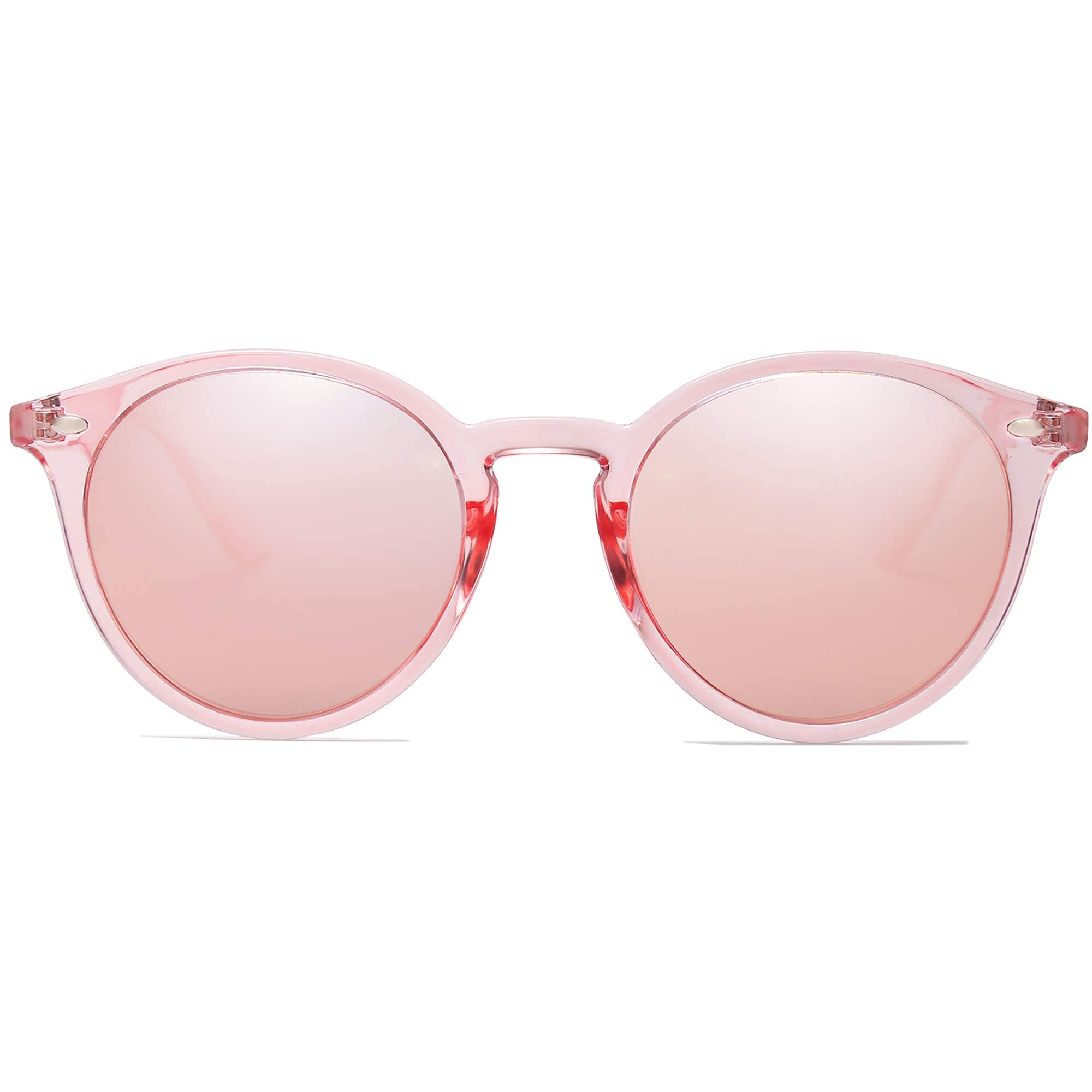 SOJOS Retro Round Polarized Sunglasses for Women & Men - Classic Vintage UV Protection Sunglasses SJ2069 | Perfect for Driving, Beach, Outdoor Activities & Fashion Accessories